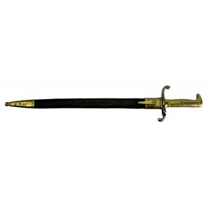 Bagnet niemiecki M 71 w pochwie skórzanej do karabinu mauser wz 1871 i 1888 (931)