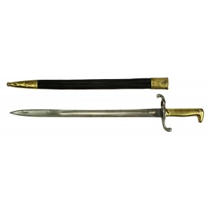 Bagnet niemiecki M 71 w pochwie skórzanej do karabinu mauser wz 1871 i 1888 (931)