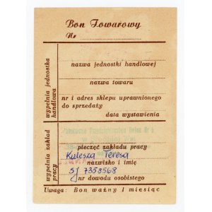 Kupón na obuv, Krosno, 1982 (567)