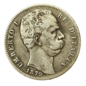 Włochy, Umberto I, 5 lirów 1879 (1011)