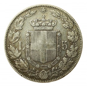 Włochy, Umberto I, 5 lirów 1879 (1011)