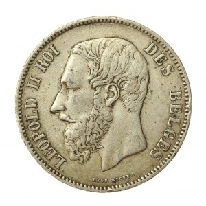 Belgique, Léopold II, 5 Francs 1868 (1016)