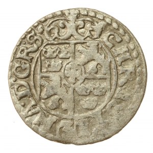 Krystyna, Półtorak 1648 Livonia. Coat of arms heart. (1077)