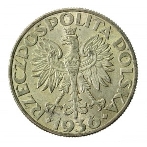 II RP, 5 złotych 1936, Żaglowiec (1193)