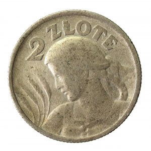 II RP, 2 złote 1924 (róg i pochodnia), Paryż (1195)