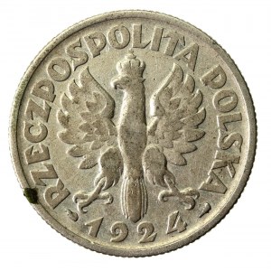 II RP, 2 złote 1924 (róg i pochodnia), Paryż (1195)