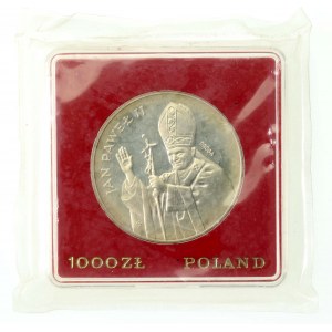 PRL, 1.000 złotych 1982 Jan Paweł II - Próba, srebro (1219)