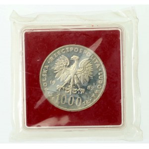 PRL, 1.000 złotych 1982 Jan Paweł II - Próba, srebro (1219)