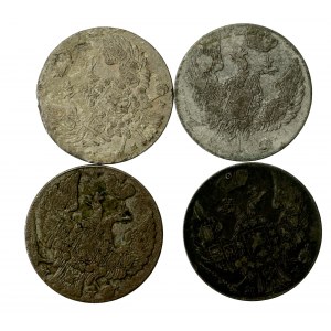 Russian annexation, set, 10 pennies 1840 MW. Total of 4 pcs. (1250)