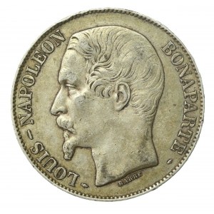 Francja, Napoleon III, 5 franków 1852 A, Paryż (1315)