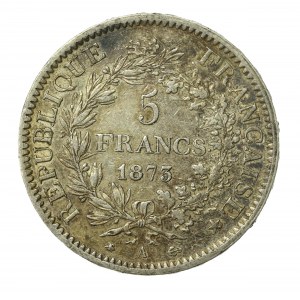 Francja, III Republika, 5 franków 1873 A, Paryż (1317)
