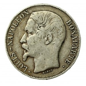 Francja, Napoleon III, 5 franków 1852 A, Paryż (1339)