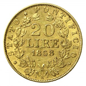 Italy, Church State, 20 lira 1868 (1426)