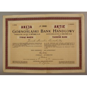 II RP, Górnośląski Bank Handlowy w Bytomiu, Em.2, 1.000 mkp. Rzadkie (1266)