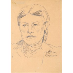 Józef Mikołaj POCHWALSKI (1888-1963), Portret kobiety w koralach (1920)