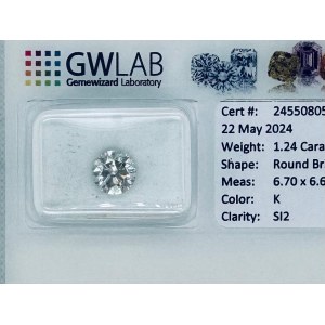 DIAMOND 1.24 CT K - SI2 - C40501-4