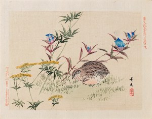 Matsumura Keibun (1779 - 1843, Kioto), Przepiórka, Osaka, 1892