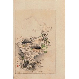 Watanabe Seitei (1851-1918), Chatki w górach, Tokio, 1891