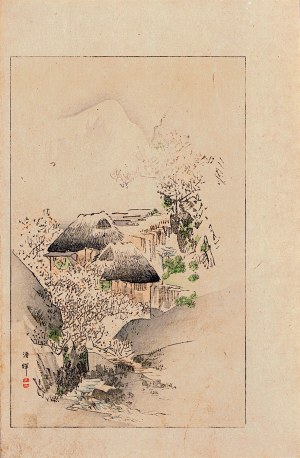 Watanabe Seitei (1851-1918), Chatki w górach, Tokio, 1891