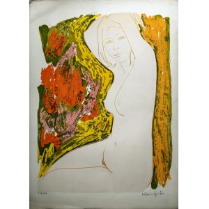 Alain Bonnefoit (b. 1937), Nude, seated