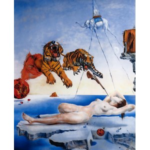 Salvador Dali (1904-1989), Sen wywołany lotem pszczoły wokół granatu, na sekundę przed przebudzeniem