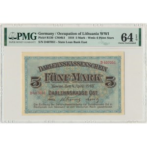 Kowno, 5 mark 1918 - D - PMG 64 EPQ