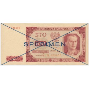 100 złotych 1948 - SPECIMEN - D - niebieski nadruk
