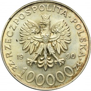 100.000 złotych 1990 Solidarność - TYP A