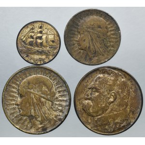 Zestaw, 2 złote, 5 złotych i 10 złotych (4 szt.)