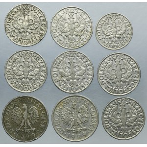 Zestaw, 20 groszy, 50 groszy i 1 złoty (9 szt.)