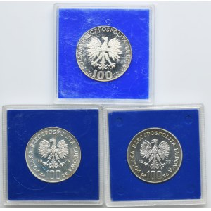 Zestaw, 100 złotych 1974-1977 (3 szt.)