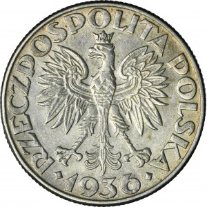 Żaglowiec, 2 złote 1936