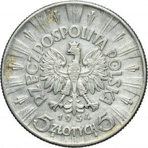 Piłsudski, 5 złotych 1934