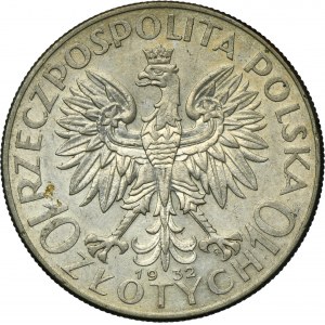Głowa Kobiety, 10 złotych Warszawa 1932