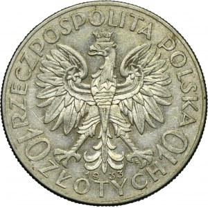 Głowa Kobiety, 10 złotych Warszawa 1933