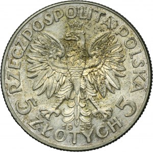 Głowa Kobiety, 5 złotych Warszawa 1933