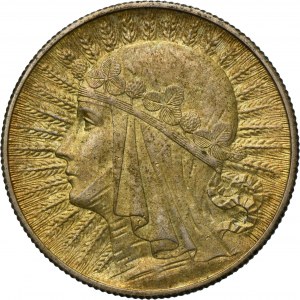 Głowa Kobiety, 5 złotych Londyn 1932