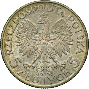 Głowa Kobiety, 5 złotych Warszawa 1933