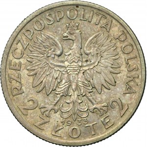 Głowa Kobiety, 2 złote 1933