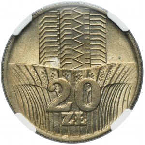 20 złotych 1976 Wieżowiec i kłosy - NGC MS65