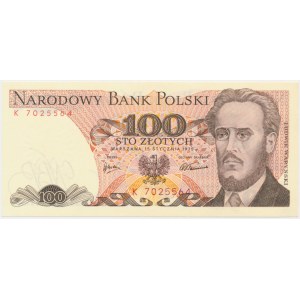 100 złotych 1975 - K - BARDZO RZADKIE