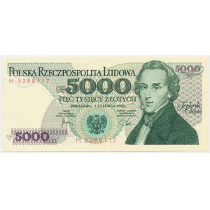 5.000 złotych 1982 - H - WYJĄTKOWO RZADKIE