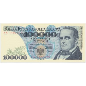 100.000 złotych 1990 - AA -