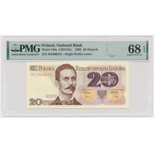 20 złotych 1982 - M - PMG 68 EPQ