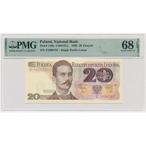 20 złotych 1982 - Z - PMG 68 EPQ