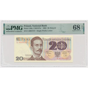 20 złotych 1982 - U - PMG 68 EPQ