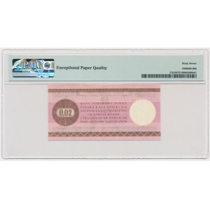 Pewex, 2 centy 1979 - HO - mały - PMG 67 EPQ