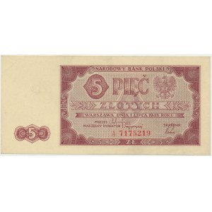 5 złotych 1948 - A - pierwsza seria