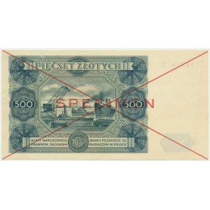 500 złotych 1947 - SPECIMEN - X 789000 -