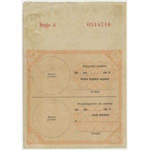 Asygnata na 50 złotych 1939